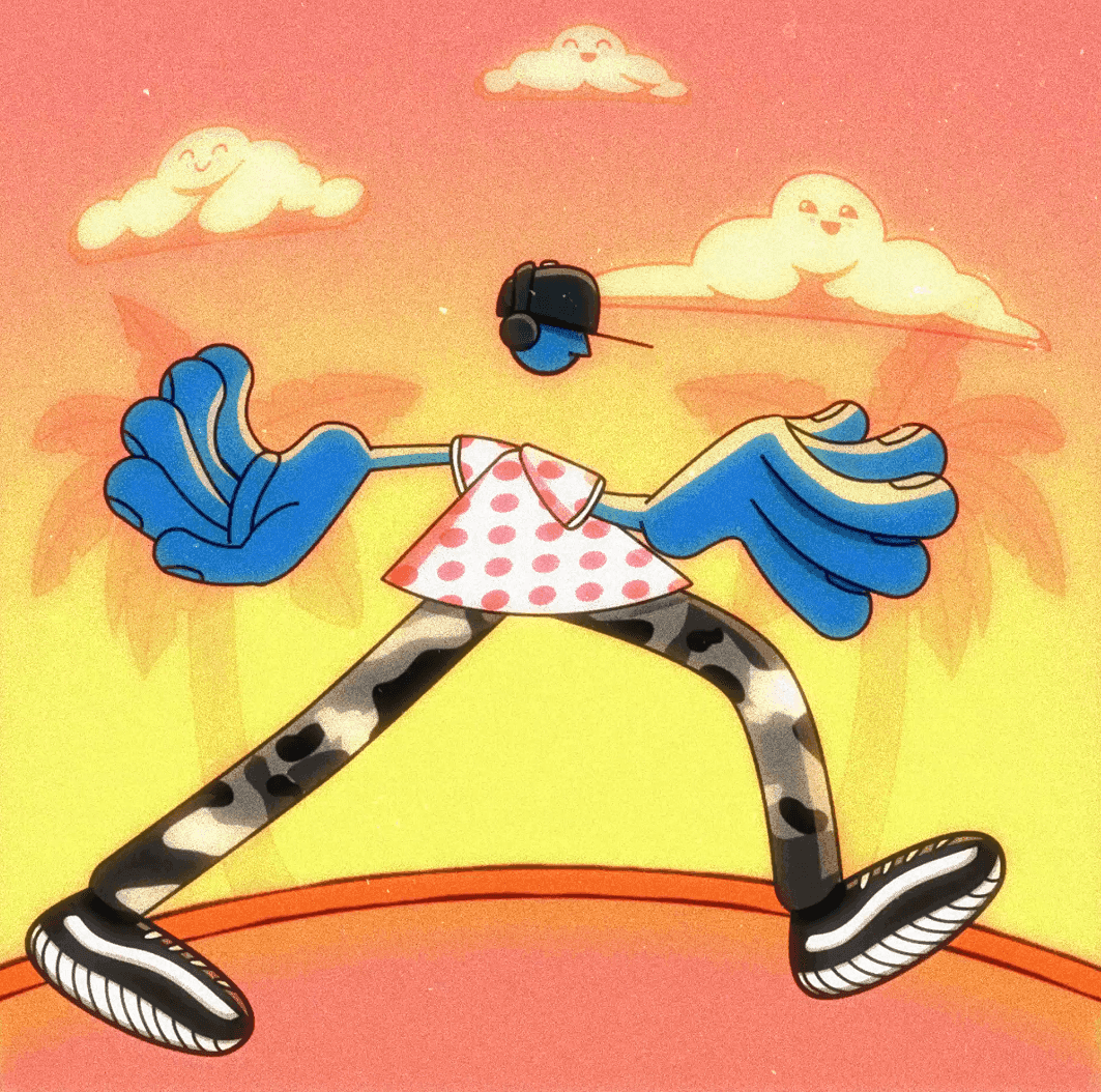 Walking figure illustration animation